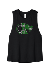 Women's Racerback Cropped Tank - Football Mom