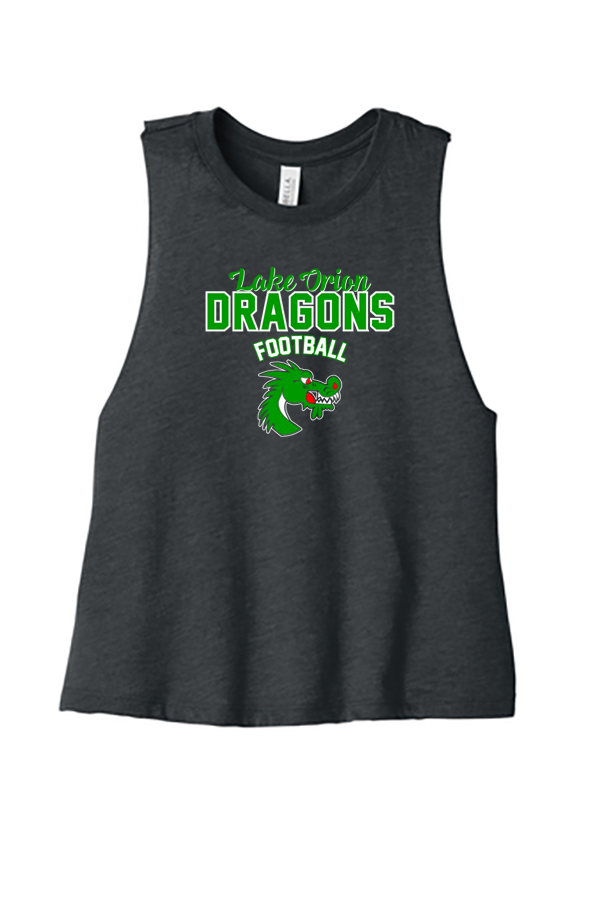 Women's Racerback Cropped Tank - LO Football