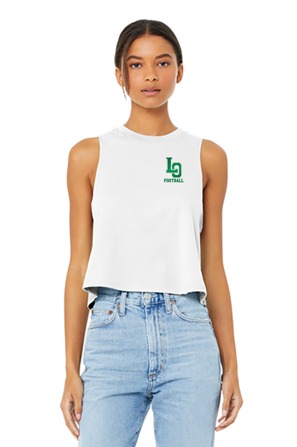 Women's Racerback Cropped Tank - LO Football