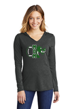 Women's Perfect Tri Long Sleeve Hoodie - Football Mom