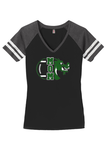 Women's Game V-Neck Tee - Football Mom