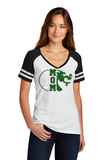 Women's Game V-Neck Tee - Football Mom