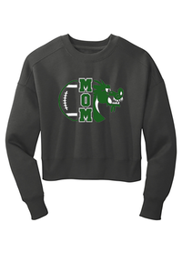 Women's Perfect Weight ® Fleece Cropped Crew - Football Mom