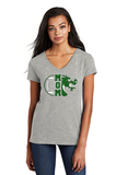 Women's Medal V-Neck Tee - Football Mom