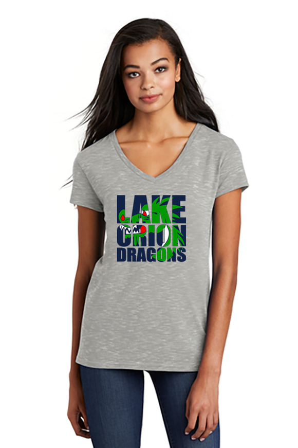 Women's Medal V-Neck Tee - Lake Orion Spirit