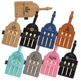 Golf Bag Tag with 3 Wooden Tees