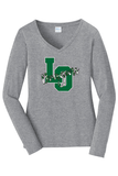 Ladies Long Sleeve Fan Favorite V-Neck Tee - LO Football