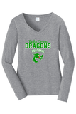 Ladies Long Sleeve Fan Favorite V-Neck Tee - LO Football