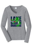 Ladies Long Sleeve Fan Favorite V-Neck Tee - LO Football