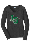 Ladies Long Sleeve Fan Favorite V-Neck Tee - LO Football