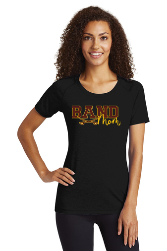 Band Mom Ladies PosiCharge Wicking Scoop Neck