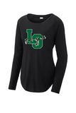 Ladies PosiCharge ® Long Sleeve Tri-Blend Wicking Scoop Neck Raglan Tee - LO Spirit