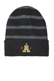 Stripped Beanie with a Solid Band