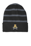 Stripped Beanie with a Solid Band